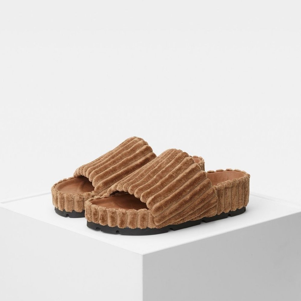 ISO: CELINE Velvet Boxy Slide Sandals 36/37